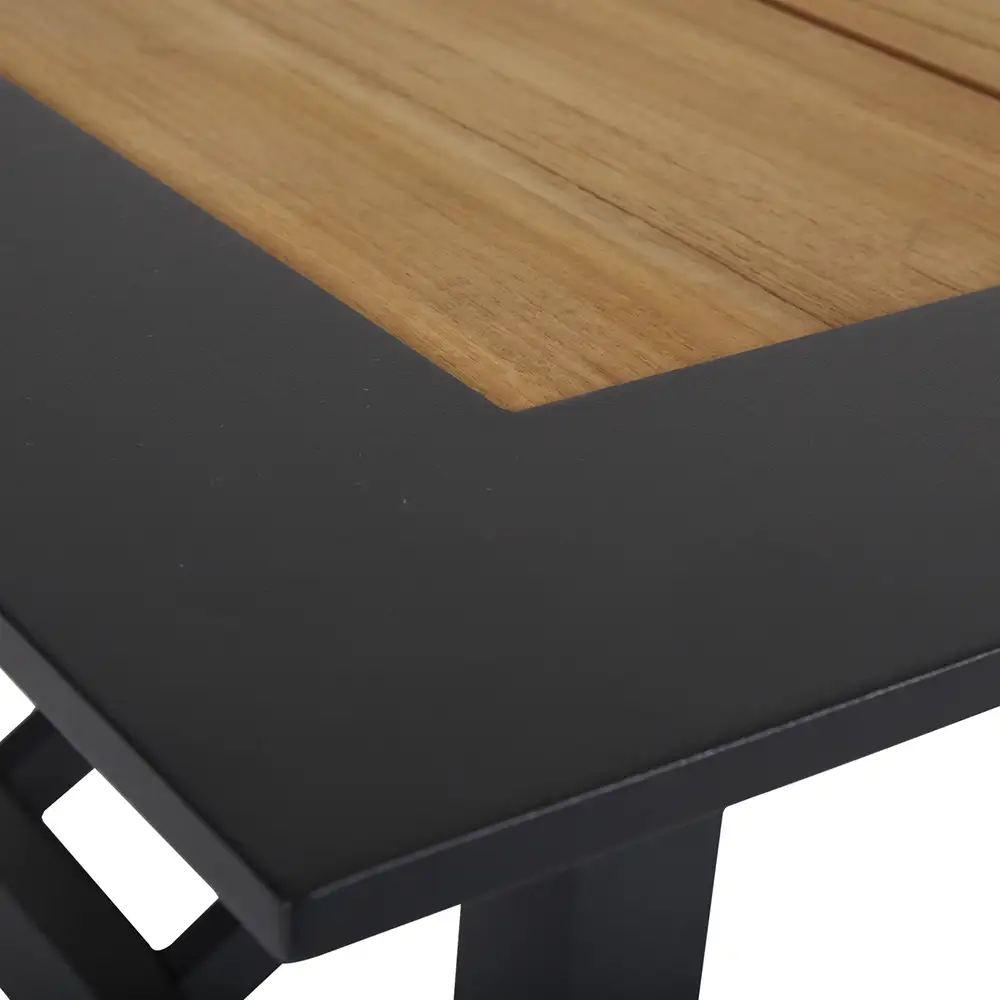 Chios Spisebord 100 x 240 cm svart/teak Brafab