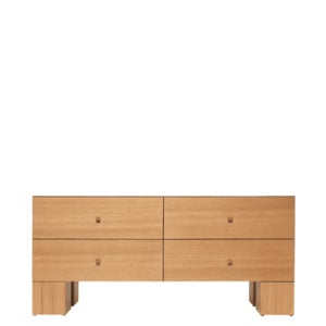 Kuben kommode 2x2 - Natural Oak Finer