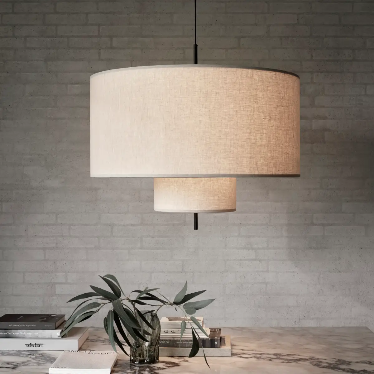 Margin Pendellampe Ø90 Beige Canvas