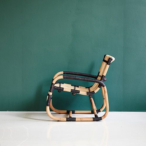 Curve loungestol Svart/Natur