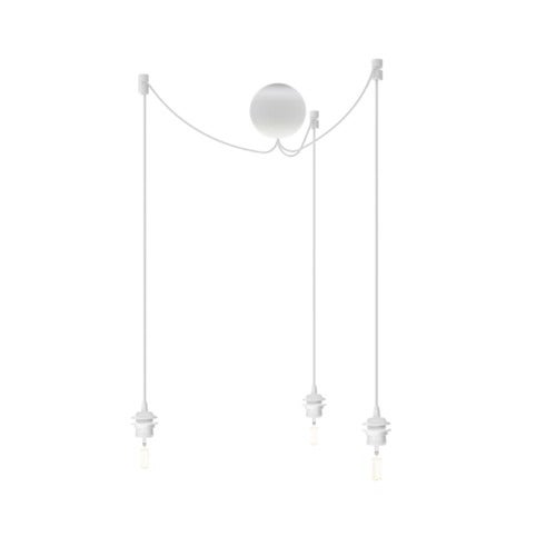 Cannonball Cluster Ø12 cm ledningssett Trippel White
