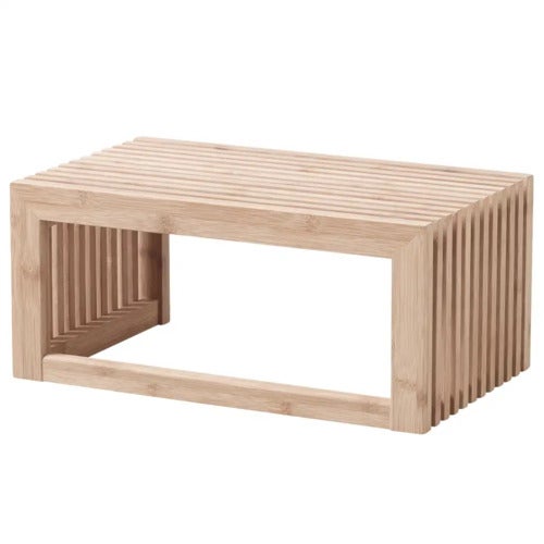 Rib Hattehylle 45 cm Bambus