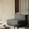 Catena Sofa Center L100 - Check - Sand/Black