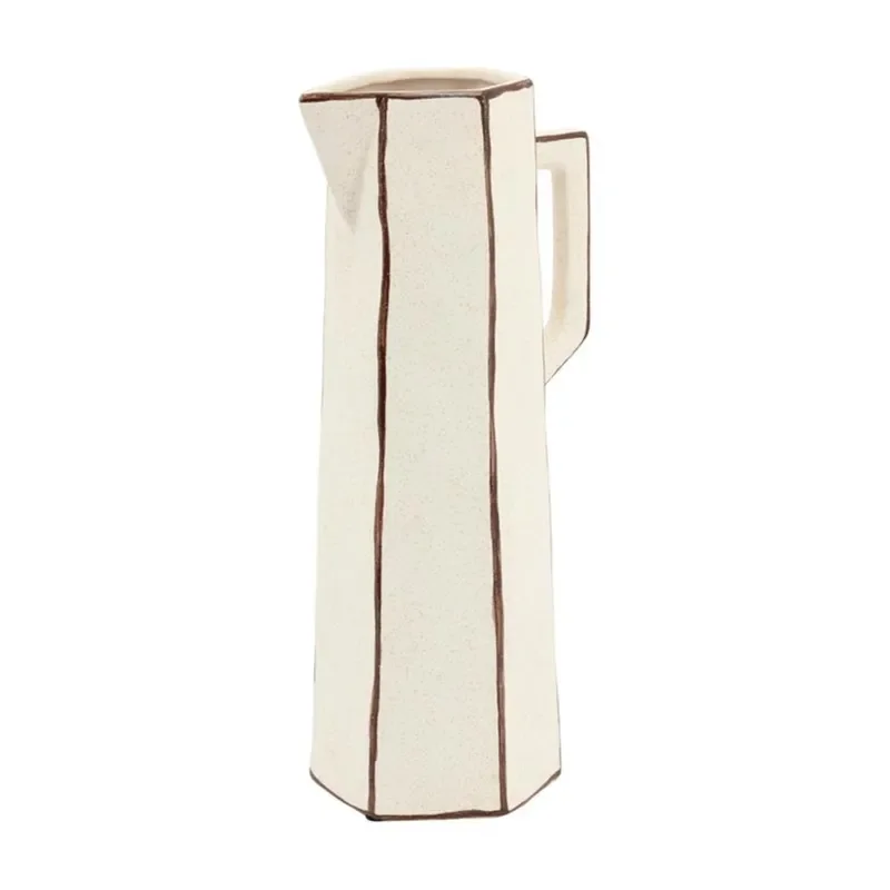 Facet 2 18x13,5x39,5 cm Leirtøy Off white