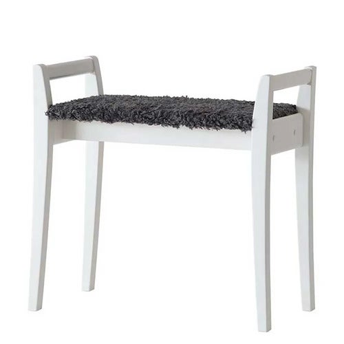 Meja Krakk Hvitlakkert bjørk/safeskinn look Mørkegrå