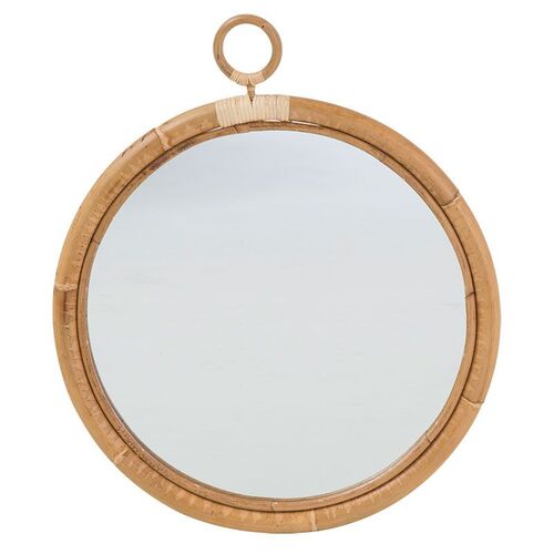 Speil Ella Ø50 cm i rotting