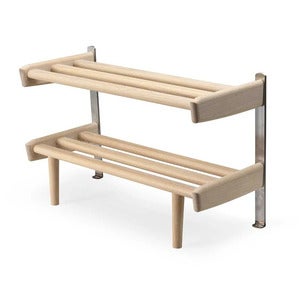 Meja Skohylle Gulv 59 cm Hvitoljet eik