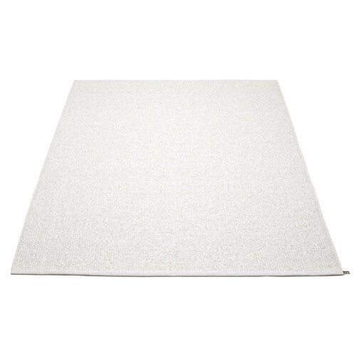 Svea matte 230x320 cm white metallic / white 