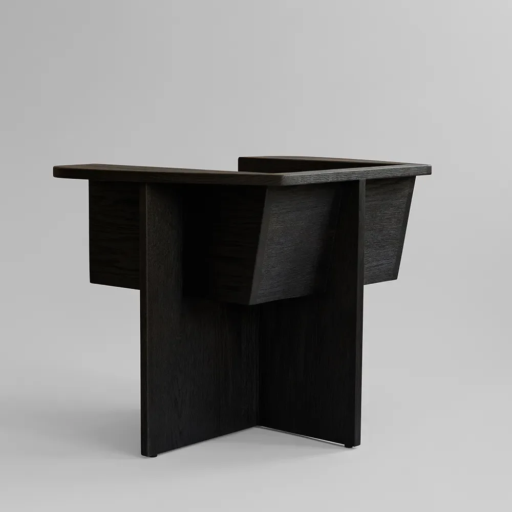 Brutus Lounge lenestol - Kaffe Sort Eik