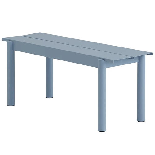 Linear Steel Benk 110x34 cm Pale Blue 