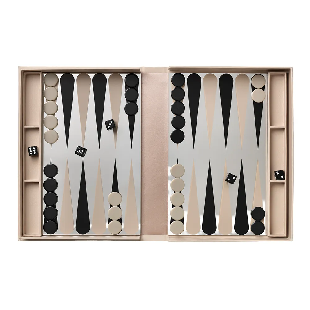 Classic - Art Of Backgammon Mirror Beige/Clear