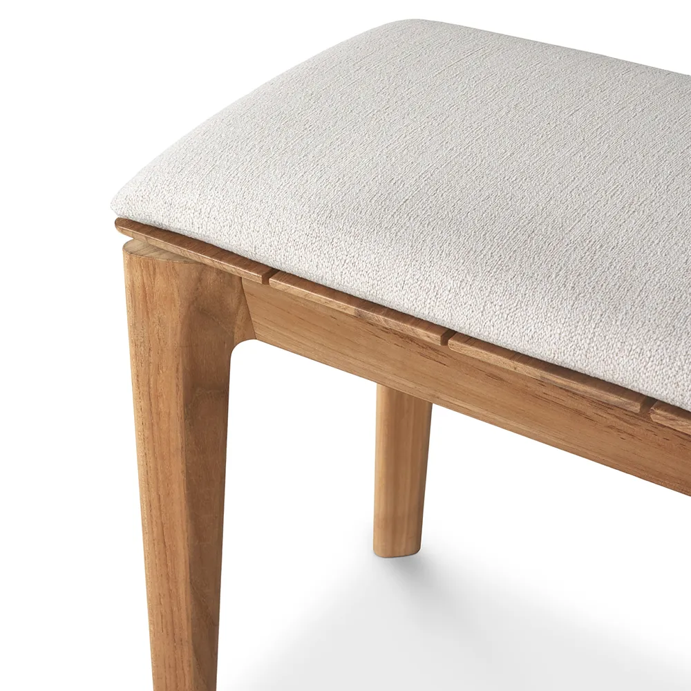 Bok Benk Teak/Offwhite 137x35 cm