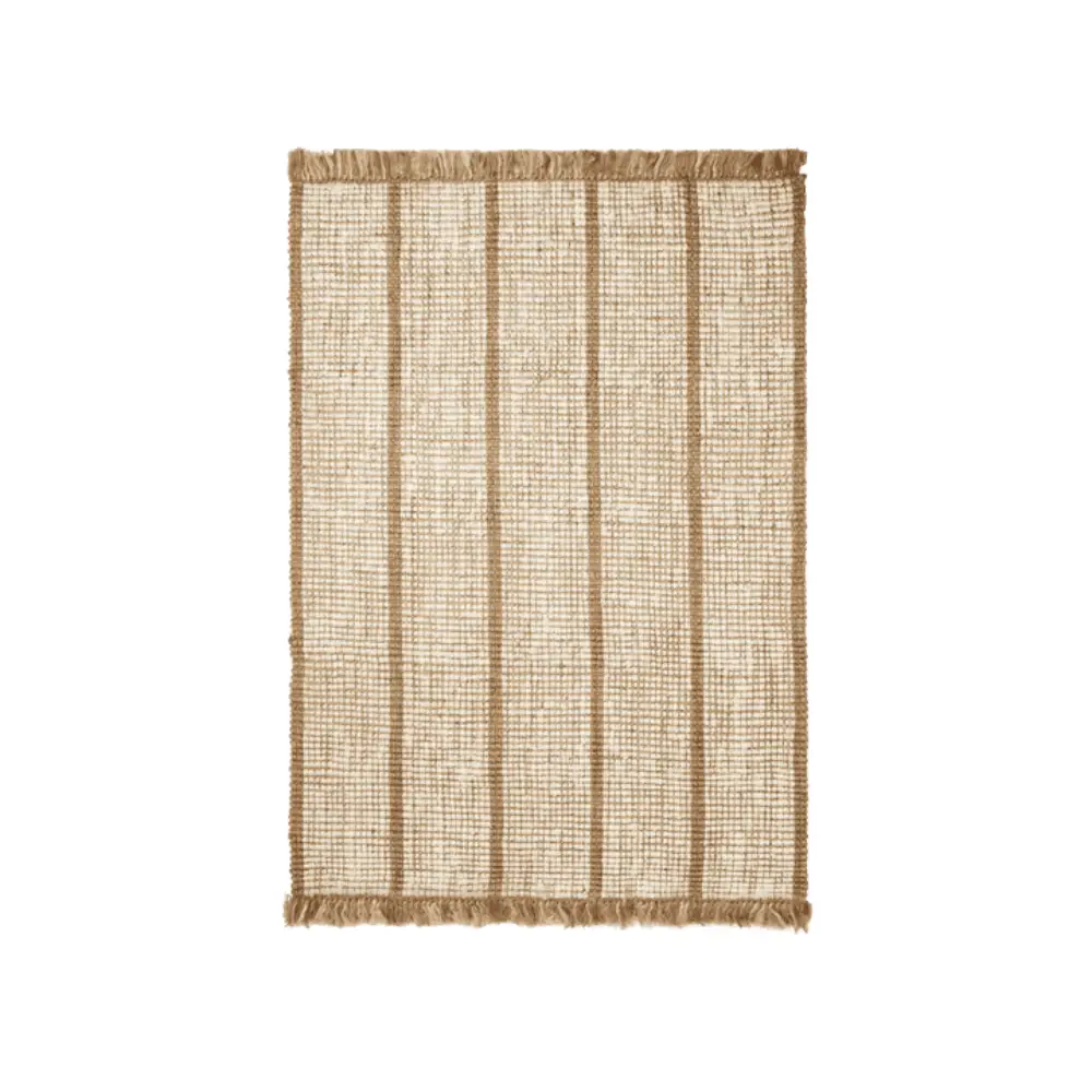 Athens håndvevd jute-teppe 140 x 200 cm – naturlig/off-white