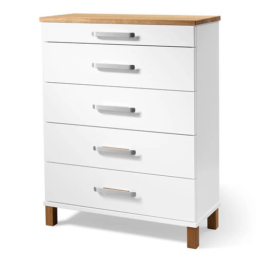 Nadja kommode H93 B70 Hvitlakkert/oljet eik