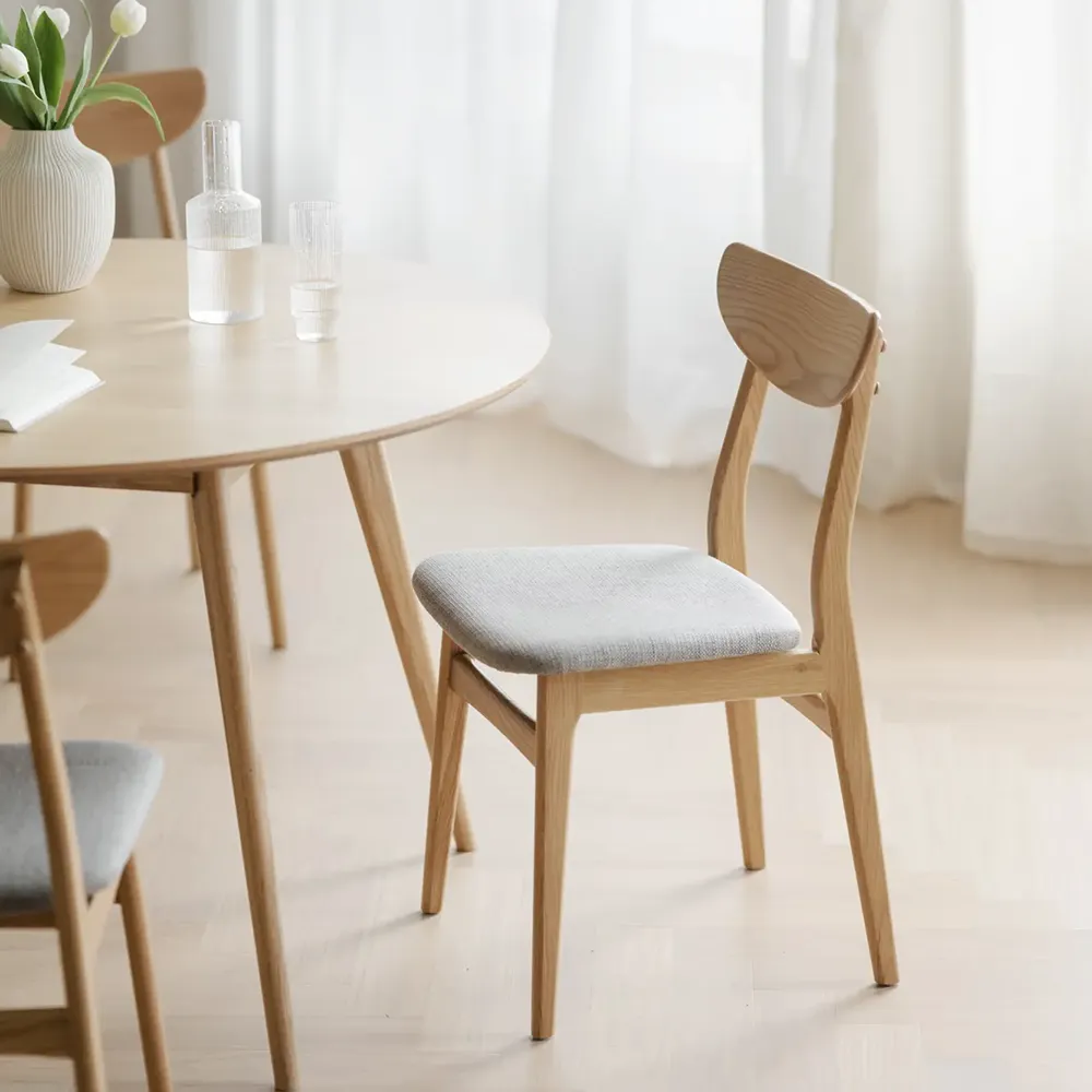 Rodham stol eik/lysgrå