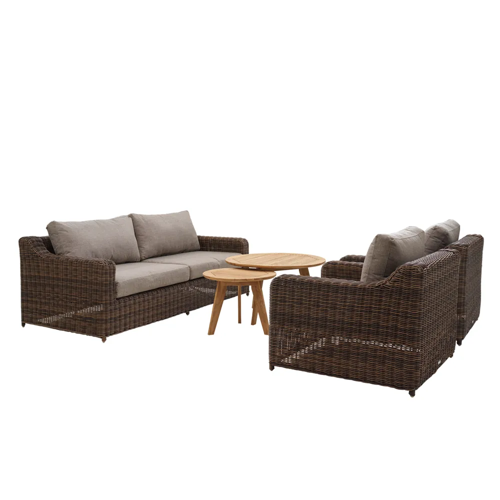 Glendon 3-seters sofa  Dark brown / Soft moose