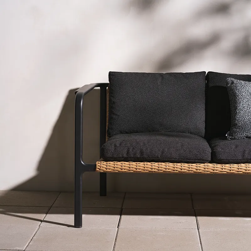 Motty 2-seter sofa svart / Teddy black