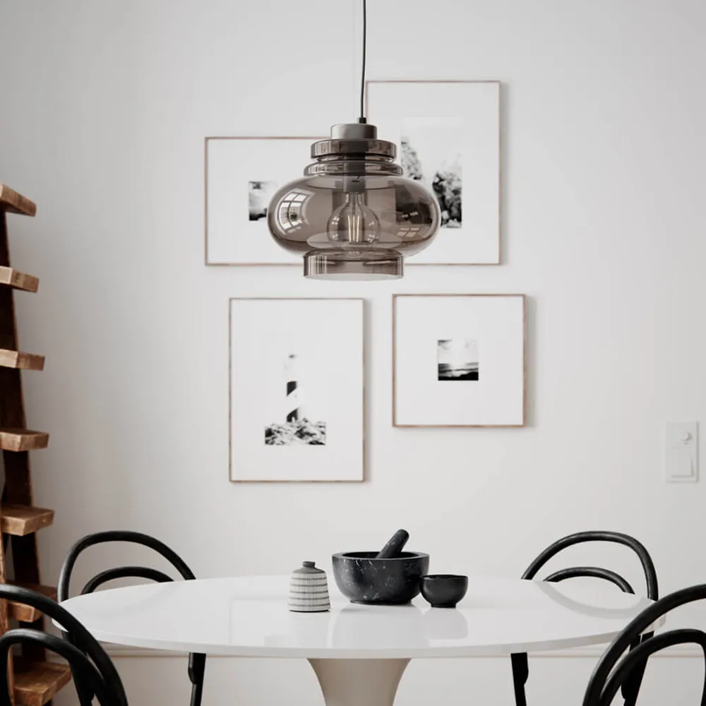 Dolores taklampe Ø30 cm grå