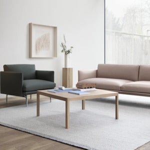 Workshop sofabord 86 x 86 cm - Oak Veneer Oak