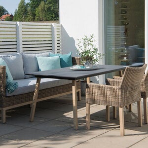 Fyrsnäs spisebordsstol natur flettet/aluminium 