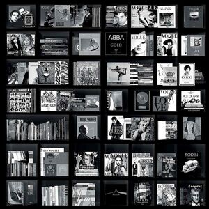 Veggdekorasjon Book Case Music Black 100 X 100 cm Artwood