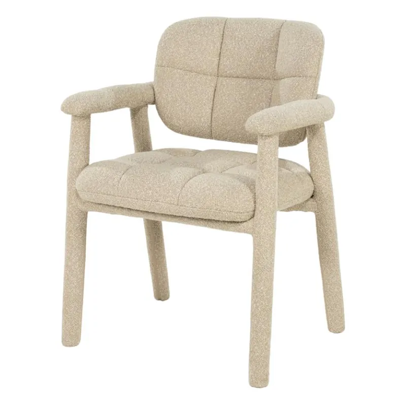 Knox Stol 60x61x81,5 cm Metall & Stoff taupe