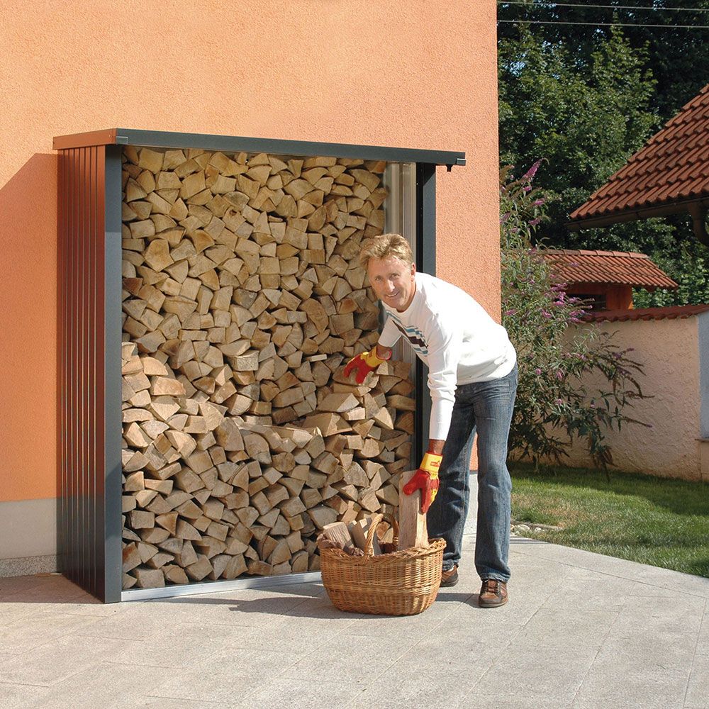 Woodstock treoppbevaring 150 cm sølv Biohort