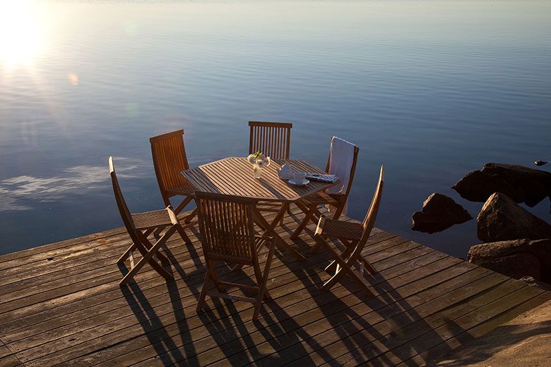 Viken spisebord 140 cm teak Skargaarden