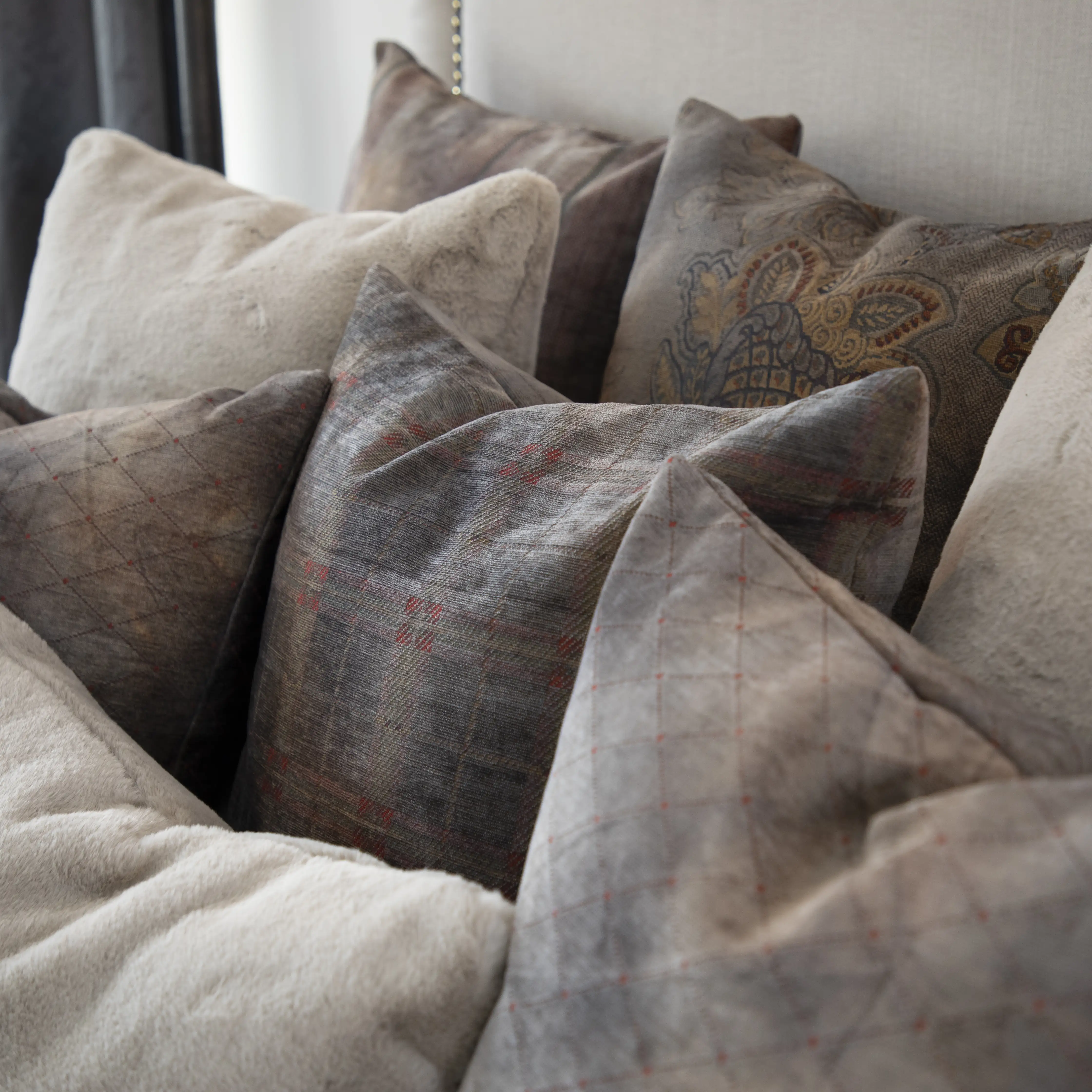  Putetrekk Merano Check Bruciatio 50 x 50 cm Artwood