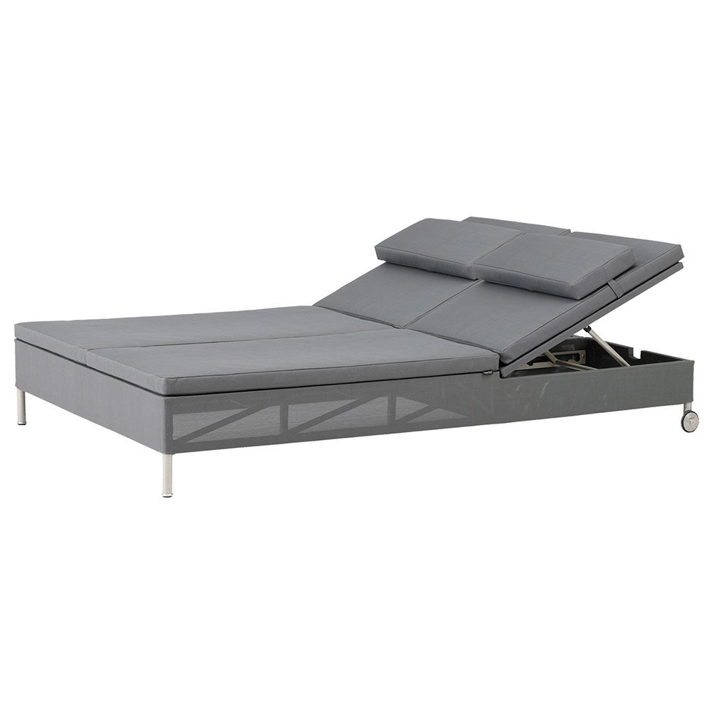 Rest solseng Cane-Line Natté grey, dobbel