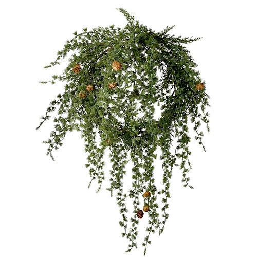 Julekrans med kongler 