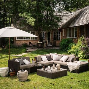 Lounge fotskammel 110 cm blekemiddel 