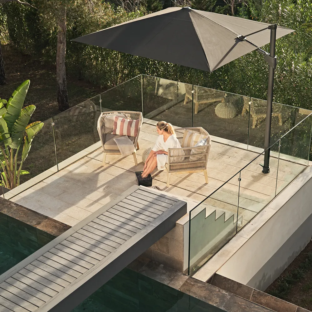 Fortano 400x300 cm parasoll antracit