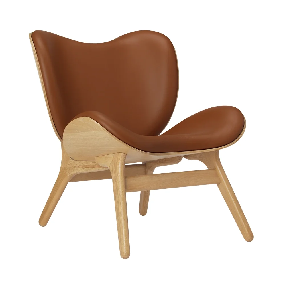 A Conversation Piece Lounge stol Oak/Hope Leather Cognac