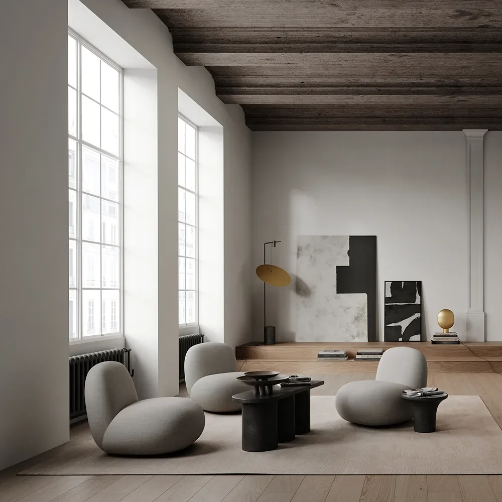 Toe Lenestol, flat - Taupe