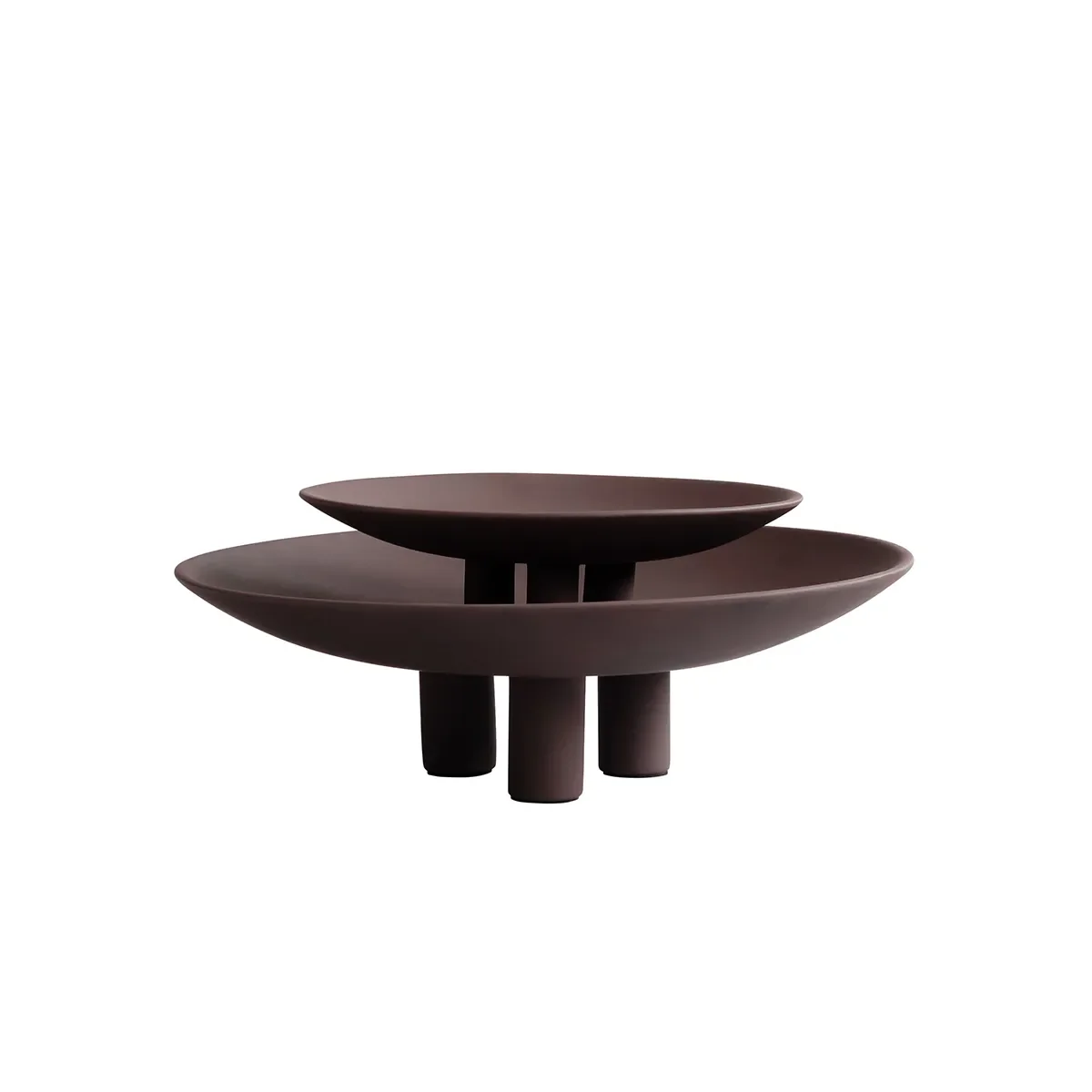 Håndmalt dekorasjonsfat Duck Big Chocolate Brown Ø 45 cm