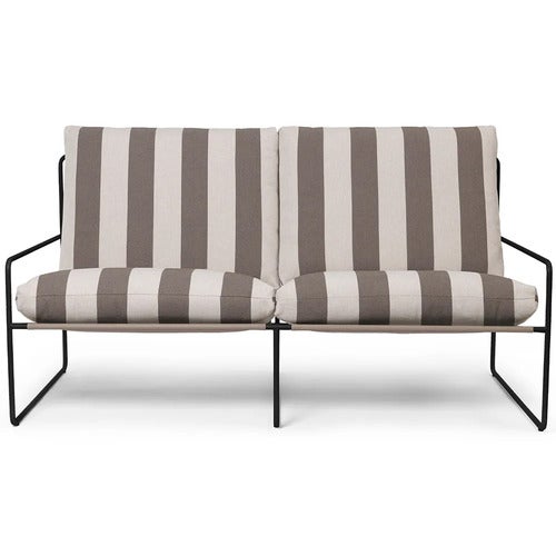 Desert 2-seters sofa Stripe Black/Chocolate