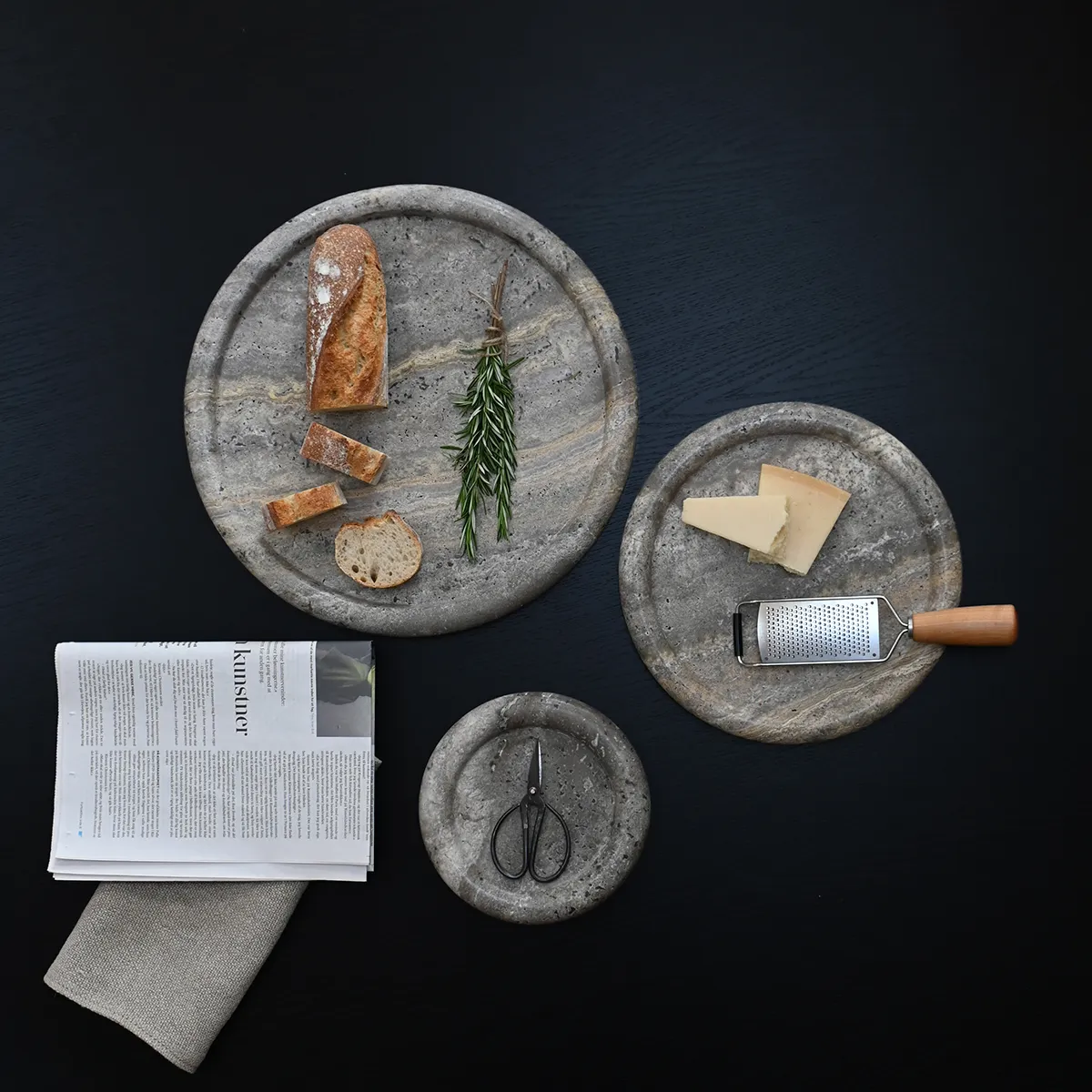 Dekorasjonsbrett i travertin Enkei Maxi Ø 40 cm