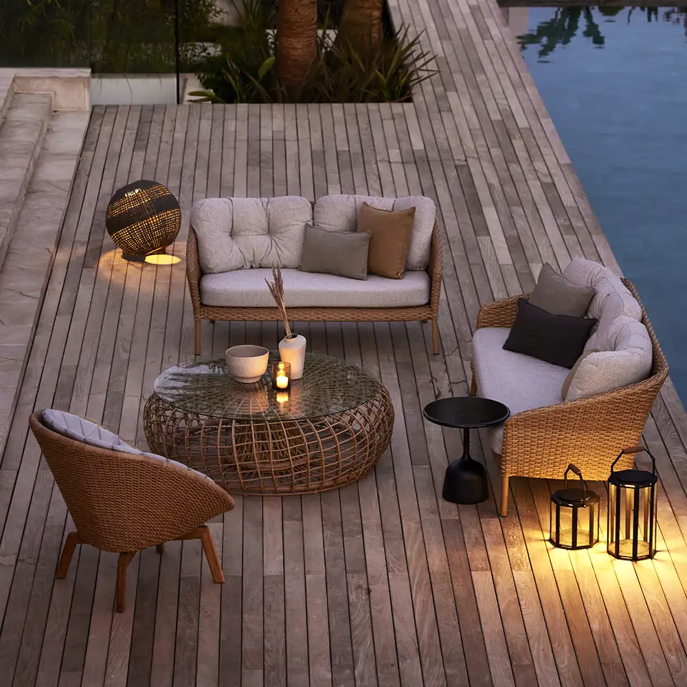 Ocean 3-seters sofa natural, flat Weave