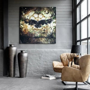 Veggdekor Raven 120 x 120 cm Artwood 