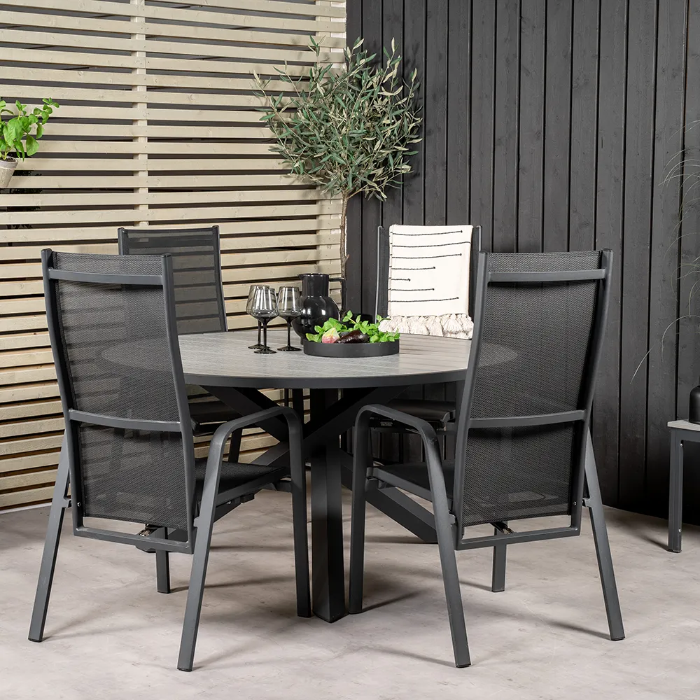 Copacabana posisjoneringsstol svart 2-pakning