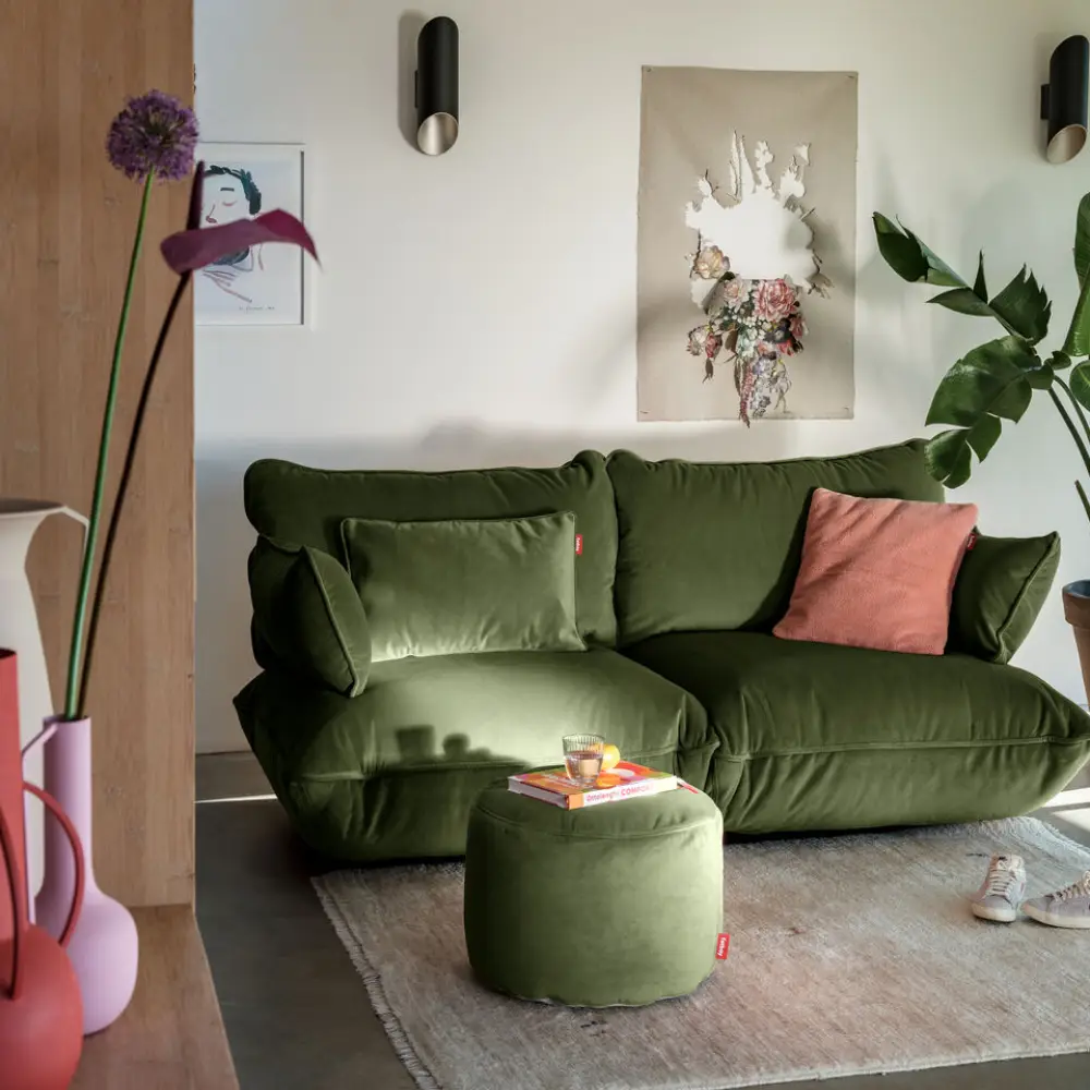 recycled king dekorativ pute velvet deep green