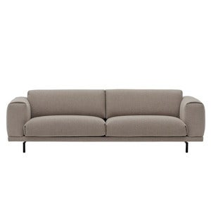 Rest Sofa 3-seters metallbase med peis 6/svart