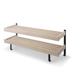 Nadja Skohylle 100 cm Hvitoljet eik/mattsvart stål