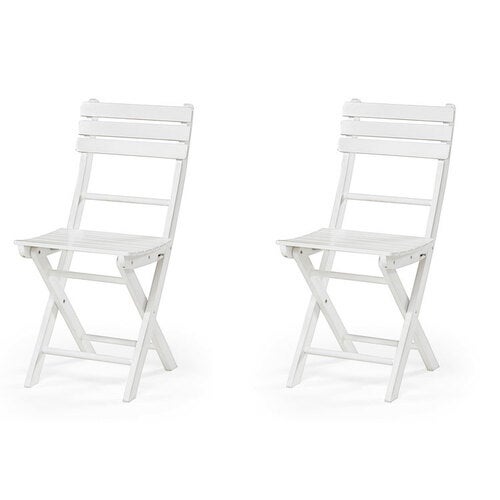 Åre klappestol hvit akasie 2-pakke