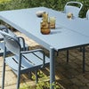 Linear Steel Stol med armlener - Pale Blue 