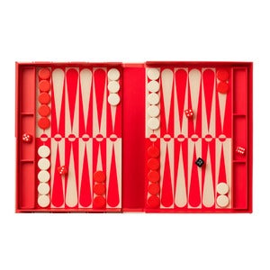 Backgammon Art of Red/Cream