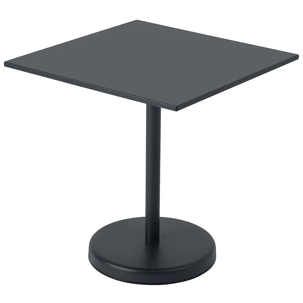 Linear Steel Bistrobord 70x70 cm Anthracite Black 