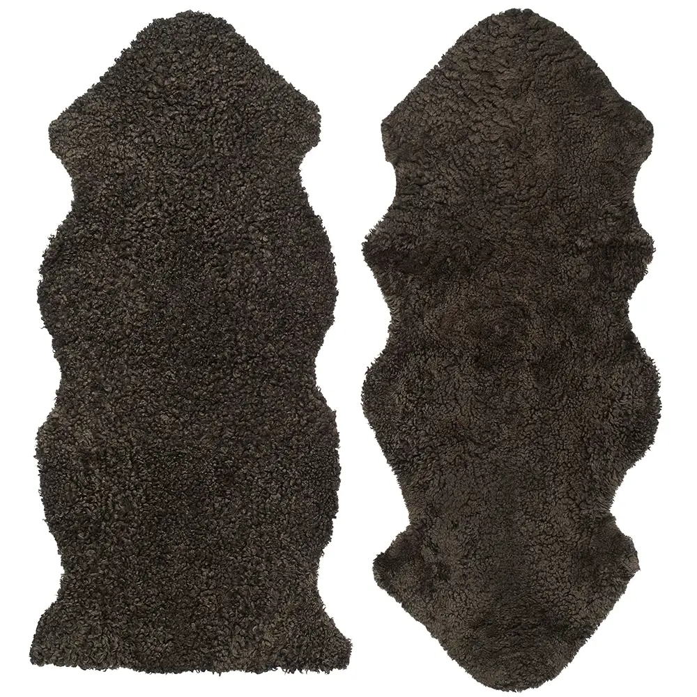 Skinnwille, Curly saueskinn 1,5 Brown