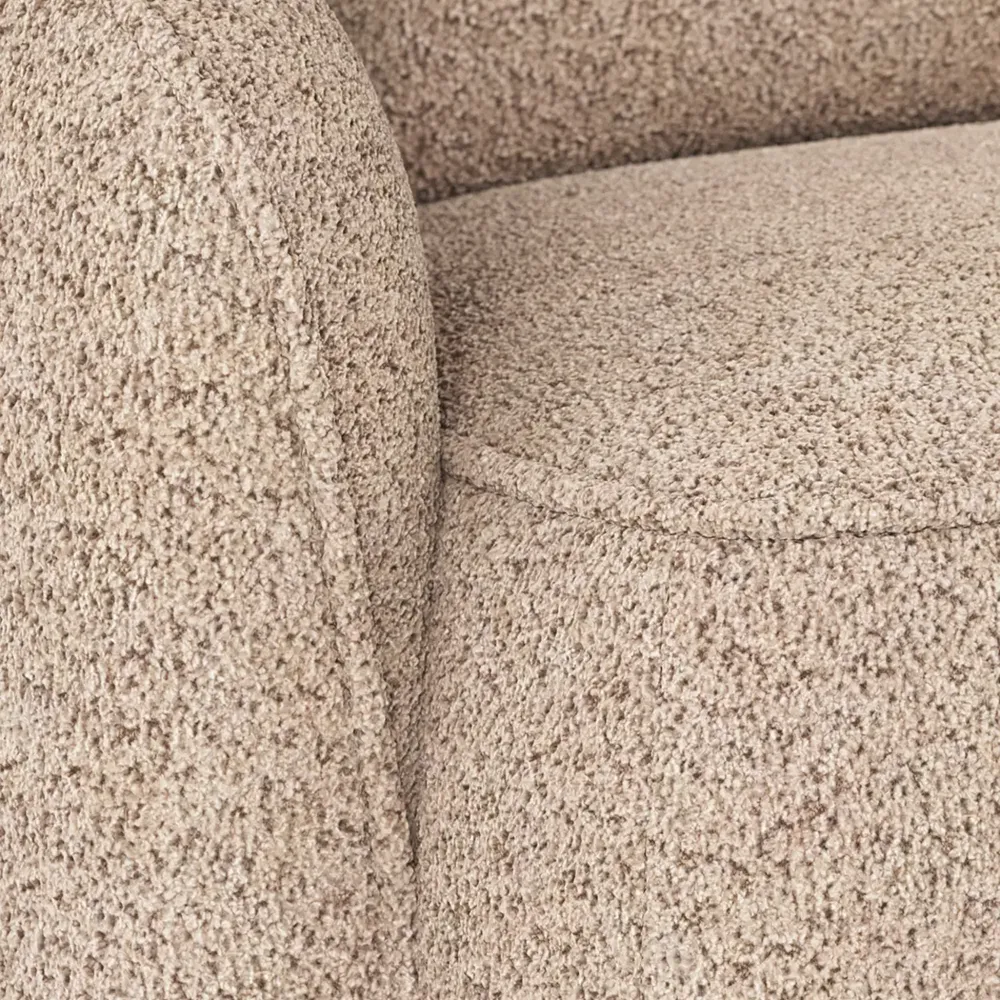 Norris sofa 3-seter sofa chaiselong høyre stoff Anna lys beige